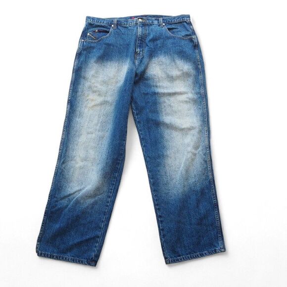 Source Jeans Vintage 90s Y2K Distressed Relaxed Skate Jeans Men's 42 x 34 - Picture 1 of 14